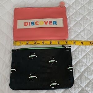 Ipsy set of two make up bags travel pouch zippered cosmetic bags 7”x5”